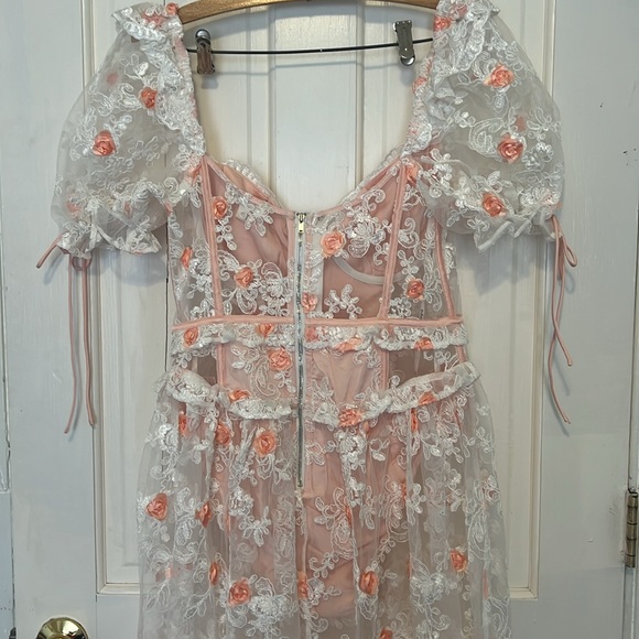 NWT Free People For Love & Lemons Tessa Midi Dress Size Small - Picture 12 of 15